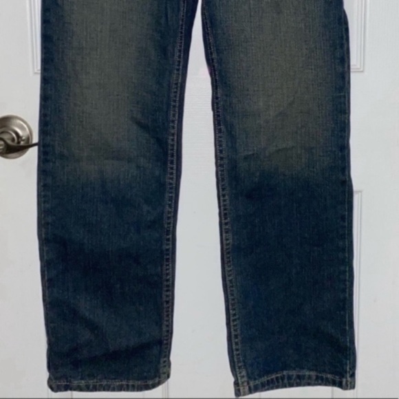 Roebuck & Co. Boys Denim Blue Jeans 12 Husky Straight Leg, Adjustable Waist - Picture 3 of 6